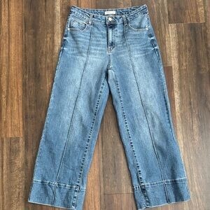 OAT NY Women’s High-Rise Wide Leg Jeans in Medium Blue